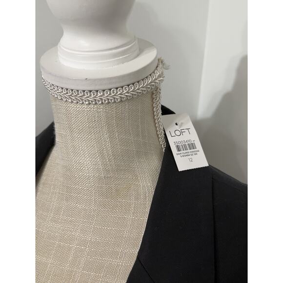 New LOFT Size 12 Black Classic Blazer Business Career Jacket Coat NWT - Picture 2 of 2